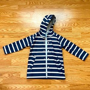Primary brand navy stripped raincoat